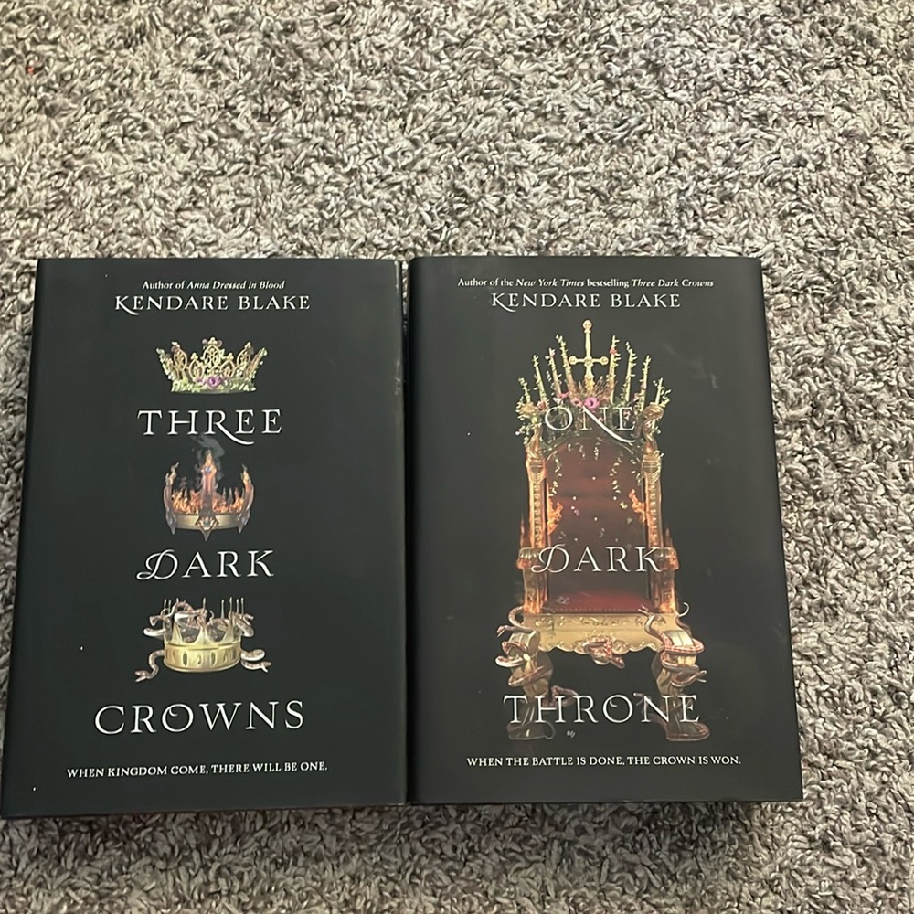 Three Dark Crowns & One Dark Throne (signed) by Kendare Blake